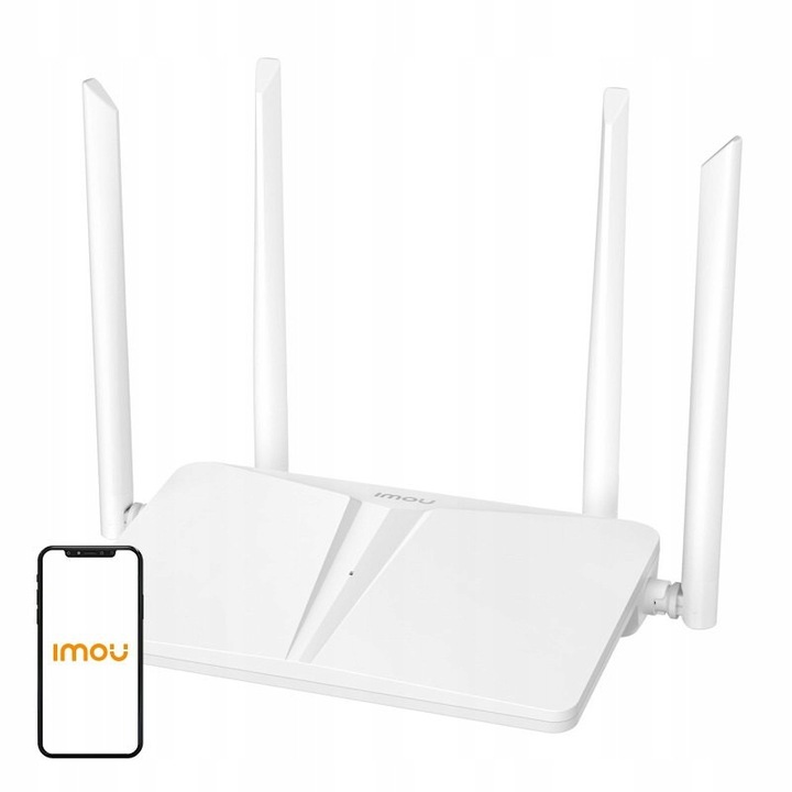 Imou HR340 4ATKPO1FUTMPR vezeték nélküli router, 300 Mbps (2,4 GHz), 4 külső antenna, 1×WAN/3×LAN 100 Mbps, fehér