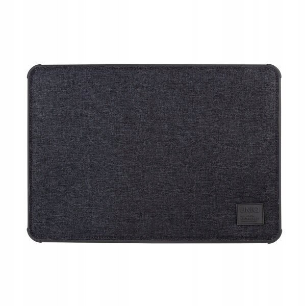 Husa pentru laptop UNIQ Dfender 0DHNPC50AVE, protectie 360° AirMax Bumper, inchidere magnetica, exterior panza, interior microfibra, antracit, pentru 16 inch