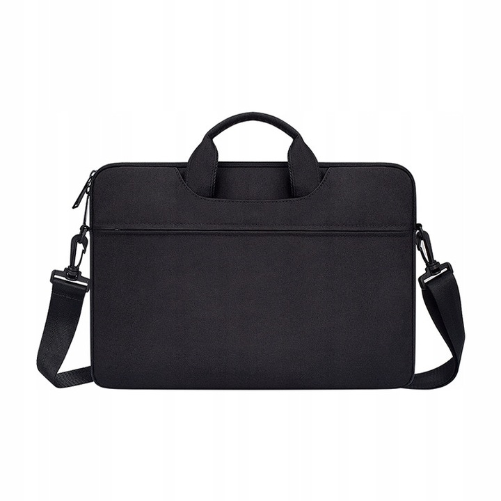 Devia, torba pentru laptop din poliester, rezistenta la apa, cu protectie antisoc si captuseala din lana, Justyle LUQ4F40EX, negru, 13,3"
