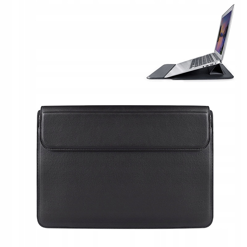 Husa pentru laptop Devia Ultra-Thin WES4JA8N, piele sintetica, rezistenta la apa, negru, 13,3 inch