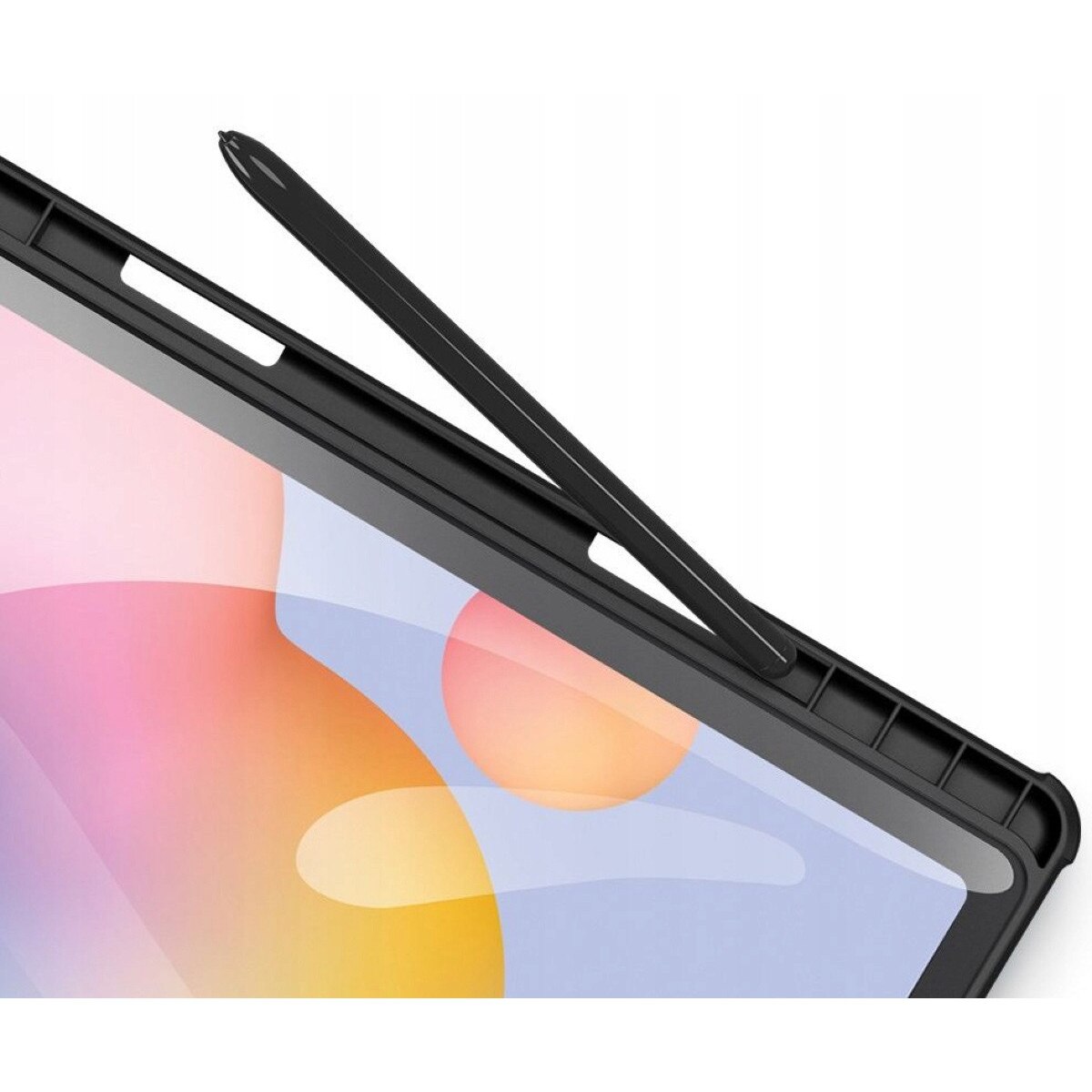 Husa pentru Samsung Galaxy Tab S6 Lite Dux Ducis Toby AEKUV7NRRNZD, pancera cu clapeta Smart Case, suport pentru stylus si stand in doua pozitii, negru
