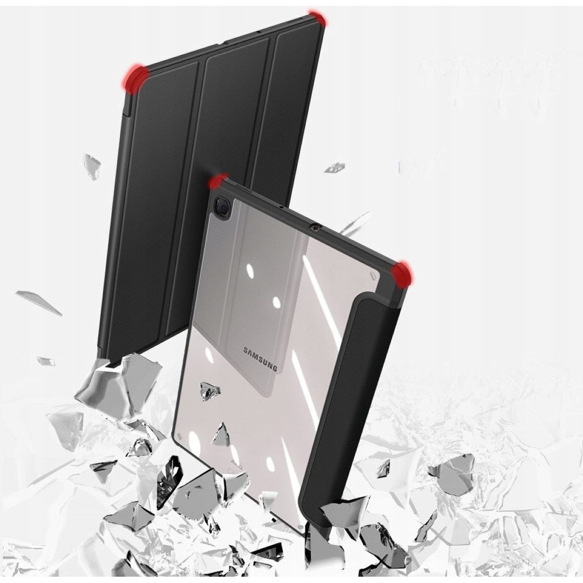 Husa pentru Samsung Galaxy Tab S6 Lite Dux Ducis Toby AEKUV7NRRNZD, pancera cu clapeta Smart Case, suport pentru stylus si stand in doua pozitii, negru