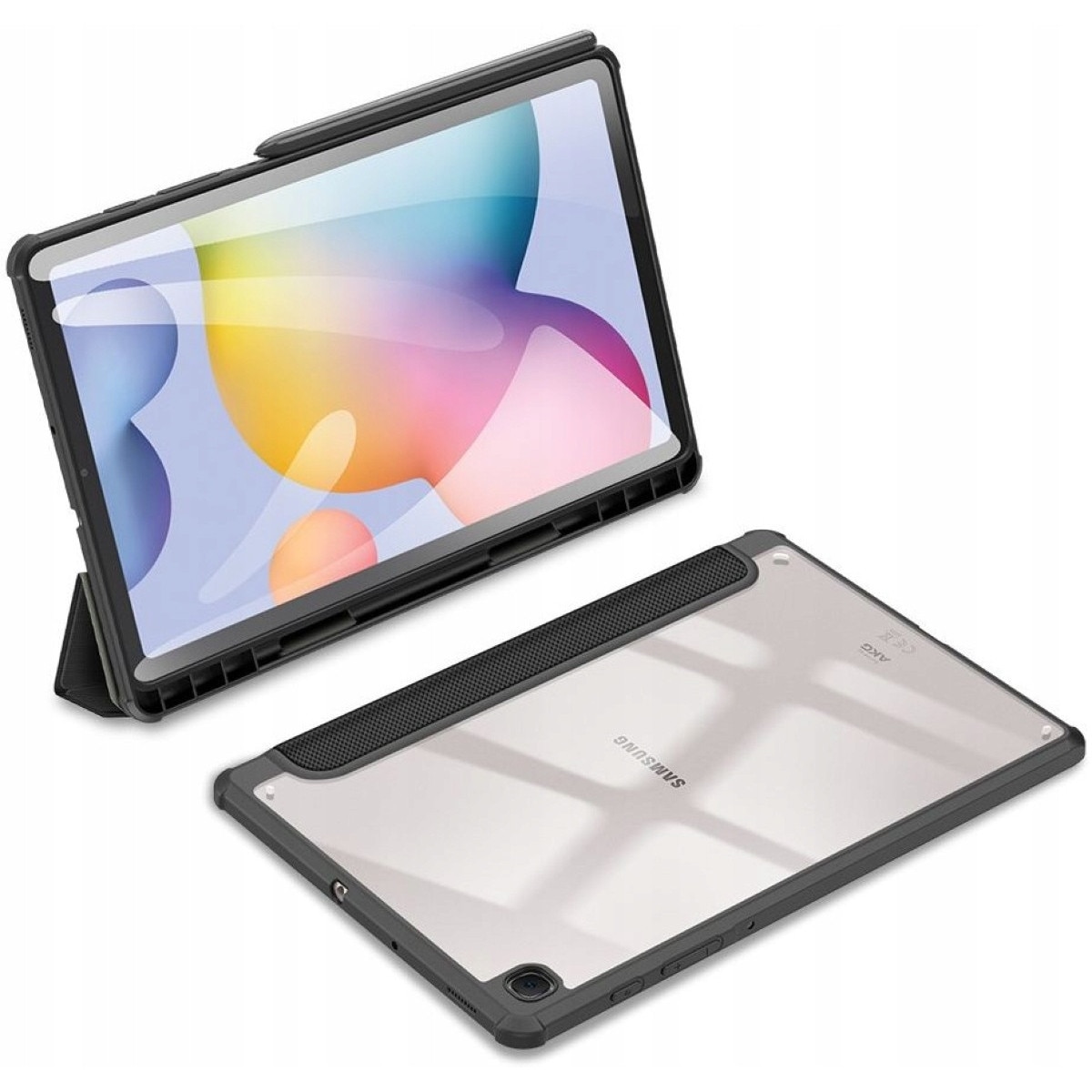 Husa pentru Samsung Galaxy Tab S6 Lite Dux Ducis Toby AEKUV7NRRNZD, pancera cu clapeta Smart Case, suport pentru stylus si stand in doua pozitii, negru
