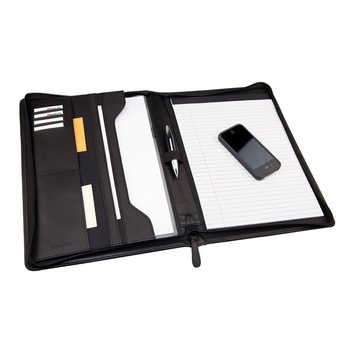 Mapa conferinta A4, cu buzunare si fermoar, MONOLITH 2910, neagra Mapa conferinta A4, cu buzunare si fermoar, MONOLITH 2910, neagra