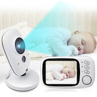 Baby Monitor Wireless ANGEL EYES™, Ecran XXL 3.2 Inch LCD, Sistem Monitorizare Video Audio Bebelusi, Senzor Sunet, Mod Nocturn NIGHT VISION , Functie Talk-Back, Monitorizare Temperatura Ambientala, Cantece de Leagan