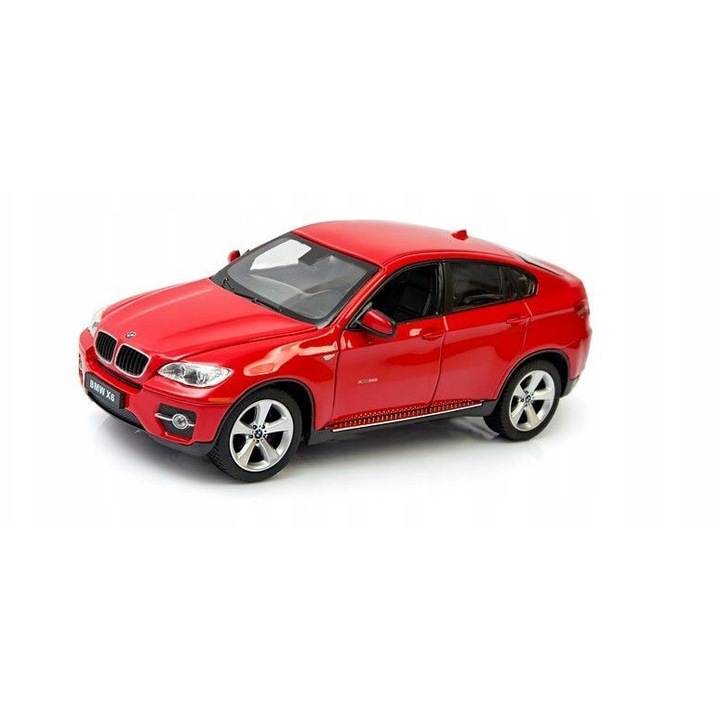Modellautó 1:24 méretarányú Laurastar BMW X6 41500, fém műanyag elemekkel, nyitható ajtók, piros, 19 cm
