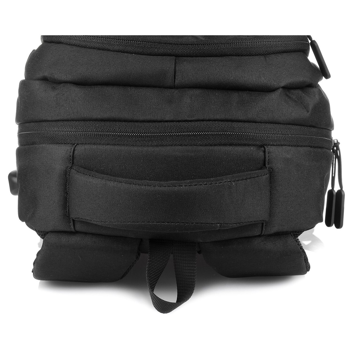 Jennifer Jones, rucsac pentru laptop din material rezistent la apa cu extensie USB pentru power bank, 2 compartimente, pentru laptop 15,6" model 4082, negru, 45 x 28 x 15 cm