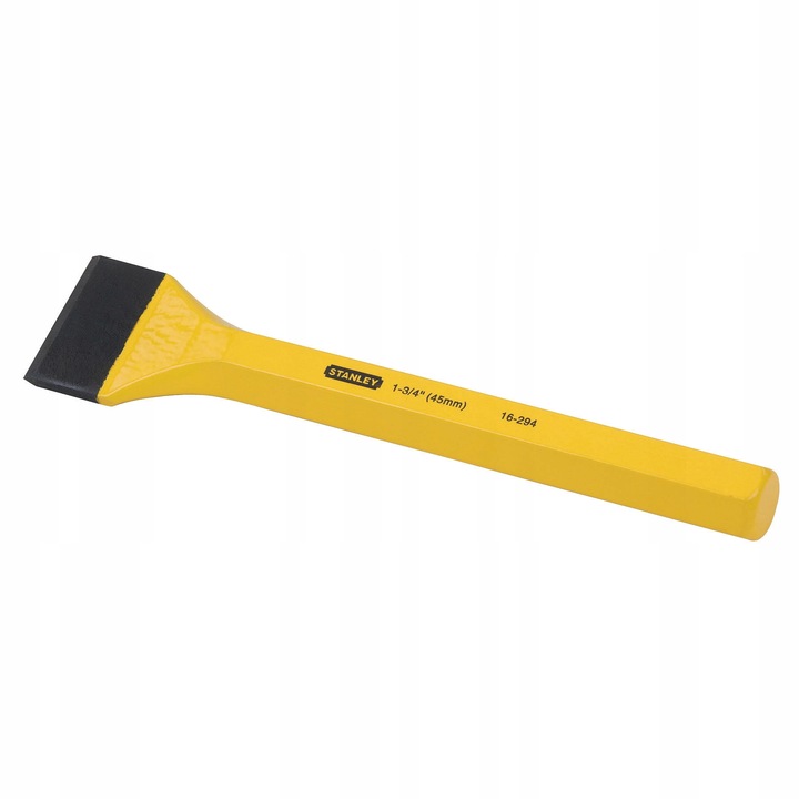 Dalta pentru zidarie Stanley 16-294, otel crom-vanadiu, latime 45 mm, lungime 215 mm, galben/negru, 49715QTTKWC16
