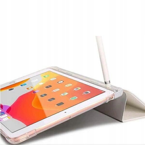 Husa Mercury 9V6Z6NQ6PMXW pentru iPad Pro 11 (2020), spate transparent din TPU cu clapeta-stand, suport Apple Pencil, protectie 360°, roz deschis