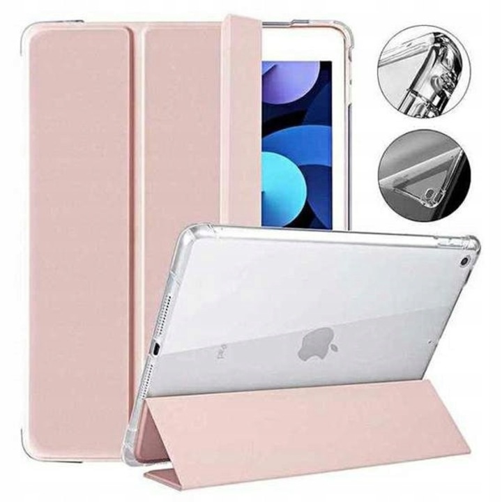 Husa Mercury 9V6Z6NQ6PMXW pentru iPad Pro 11 (2020), spate transparent din TPU cu clapeta-stand, suport Apple Pencil, protectie 360°, roz deschis
