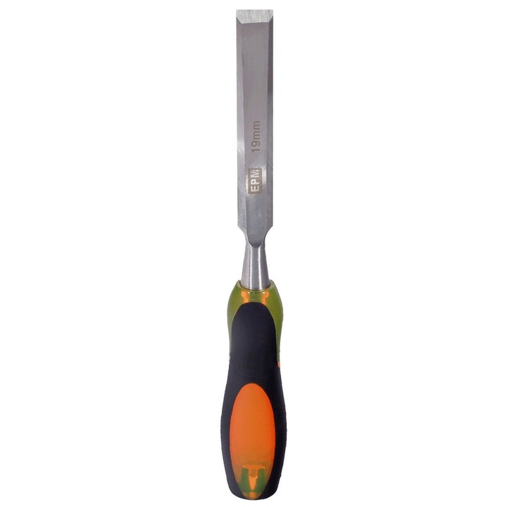 Dalta pentru lemn EPM E-570-0032, otel crom-vanadiu HRC 56-62, lama calita 3/4, unghi taiere 25°, maner ergonomic antialunecare, negru/portocaliu/verde, 32 mm