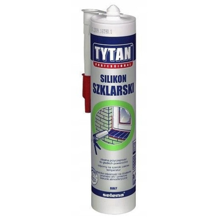 Силикон за уплътняване на стъкло и аквариуми Tytan Professional Silikon szklarski, ацетокси система на втвърдяване, устойчив на -50°C/+180°C, еластичен, кафяв, 280 мл