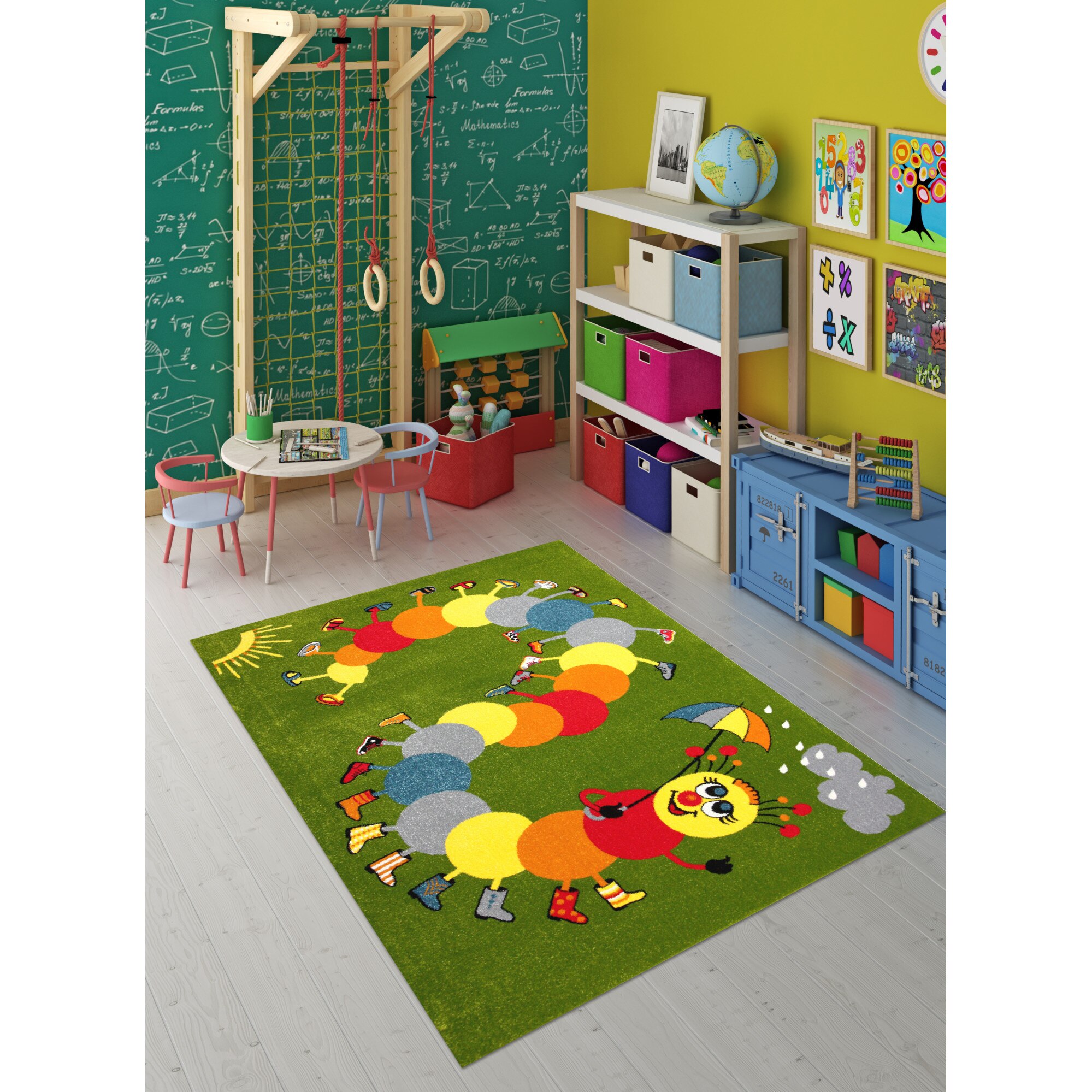 Covor Pentru Copii, Kolibri Omida 11057, Verde, 120x170 cm, 2300 gr/mp