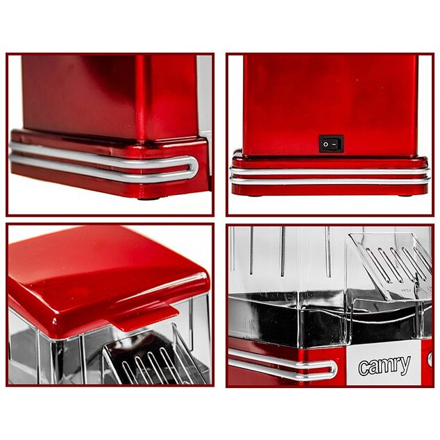 Aparat de facut popcorn, CAMRY, CR 4480, 1200 W, Rosu - eMAG.ro