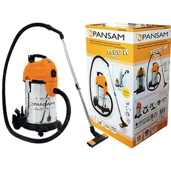 Aspirator industrial Pansam A063040, 1600W, 30L, Portocaliu/negru Aspirator industrial Pansam A063040, 1600W, 30L, Portocaliu/negru