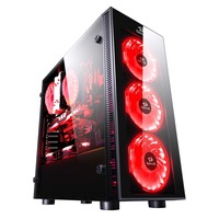 Sistem Desktop Gaming ProLightRGB-AX470, AMD Ryzen 7 2700X 4.0Ghz Turbo OCTA CORE, 16GB RAM DDR4, GeForce GTX 1080 Ti, 256GB SSD, 2TB HDD, Carcasa cu ventilatoare RGB si panouri de sticla