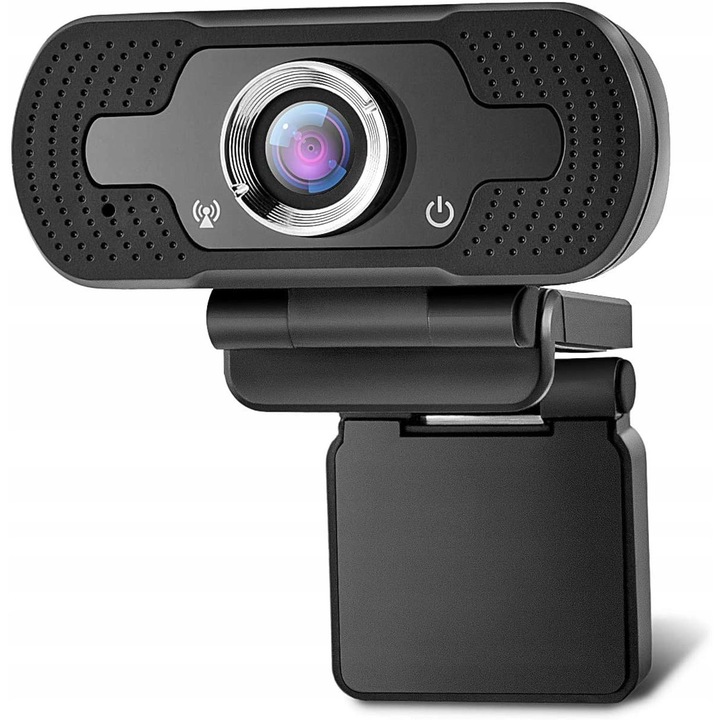 Уеб камера Anytech A870 (66H5QWX5HVGX) Full HD 1080p, вграден микрофон, ръчен фокус, ъгъл 110°, щипка за монитор, черна, кабел 140 см