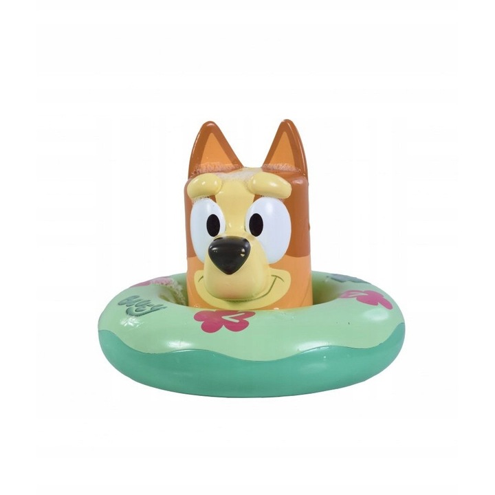 Tomy Toomies Bluey Bingo E73636 fürdőjáték, úszógyűrű vízi kerékkel és locsolópohárral, műanyag, többszínű