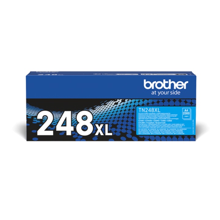 Brother TN-248XL eredeti tonerkazetta, cián, 2300 oldal kapacitás, 1 db.