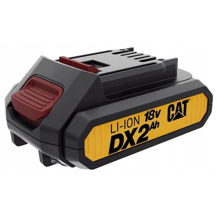 Acumulator Li‑ion Caterpillar DXB2 (J590NTQFZOD) 18 V 2,0 Ah, indicator nivel incarcare LED 5 trepte, Multicolor