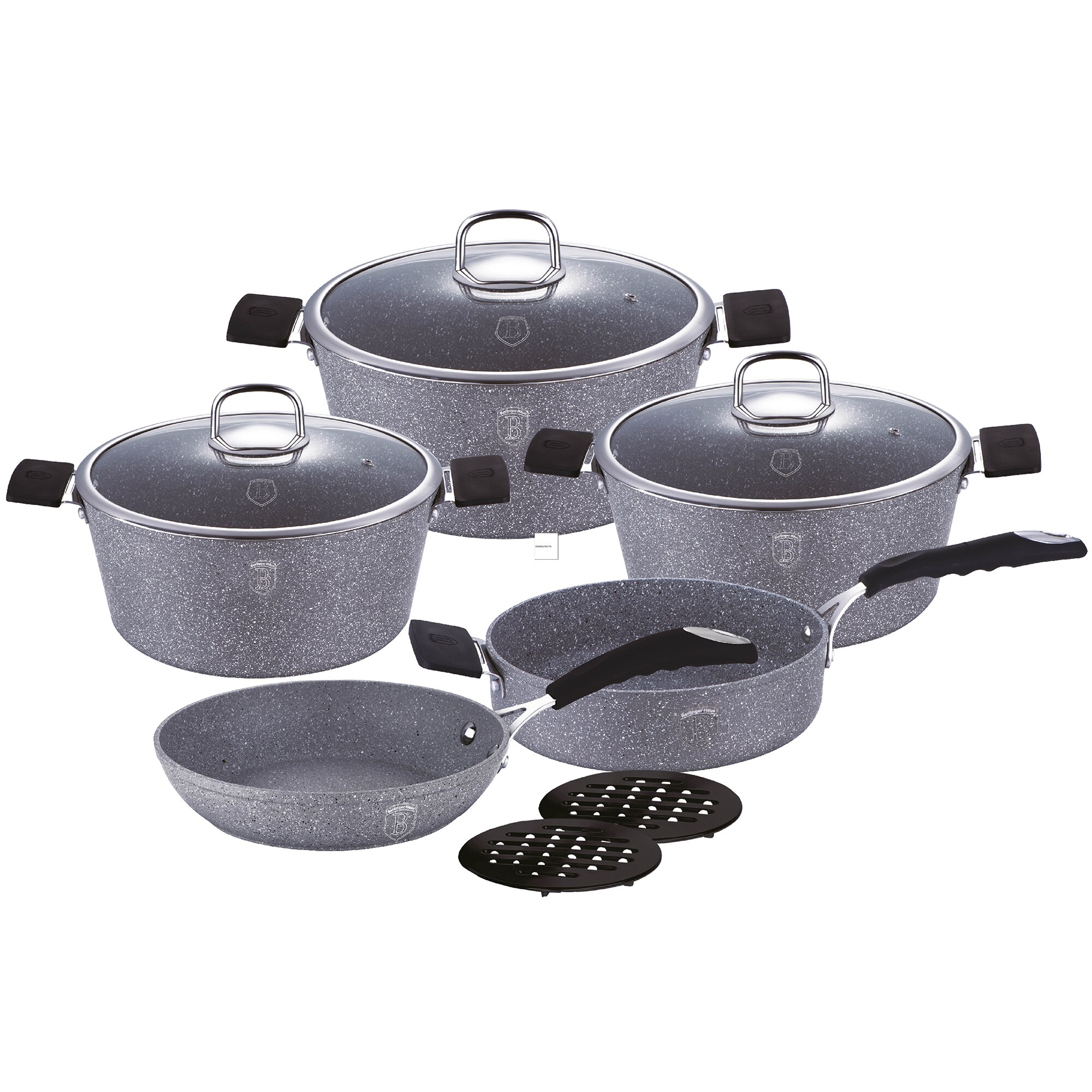Set gatit 10 piese, BerlingerHaus Gray Stone Touch Line BH/1167N