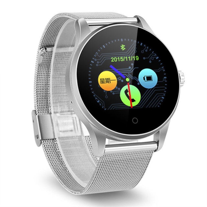 Ceas Smartwatch WTO®, Ecran 1.83” HD, Capacitate baterie 230 mAh, Impermeabil IP67, Monitorizare Fitness, SPO2, Ritm Cardiac si Tensiune Arteriala, Unisex, Curea antistatica din silicon, Negru