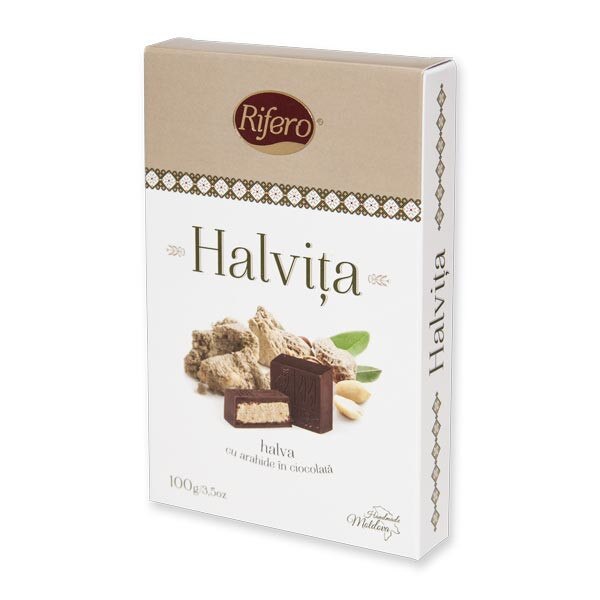 Bomboane de ciocolata cu arahide si halva 