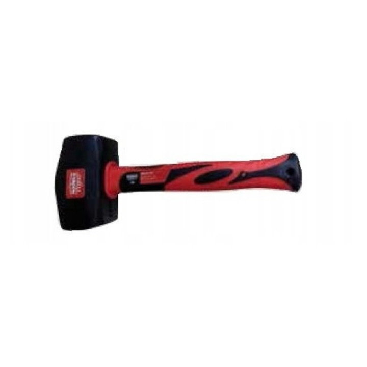 Ciocan pentru piatra Modeco MN-32-103, greutate cap 1,5 kg, coada din fibra de sticla cu maner antiderapant, rosu-negru