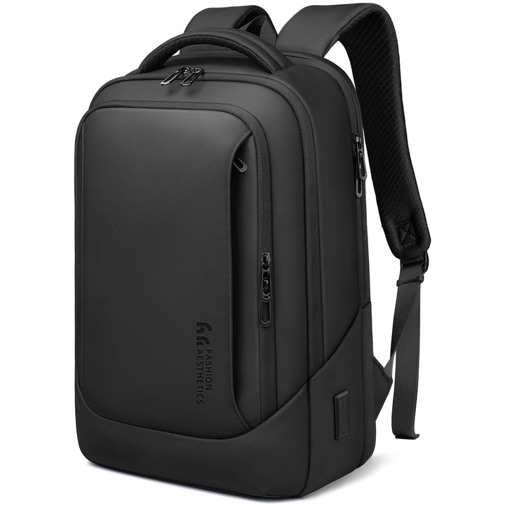 Rucsac Business Laptop Barbati 15.6" cu USB, Antifurt, Impermeabil