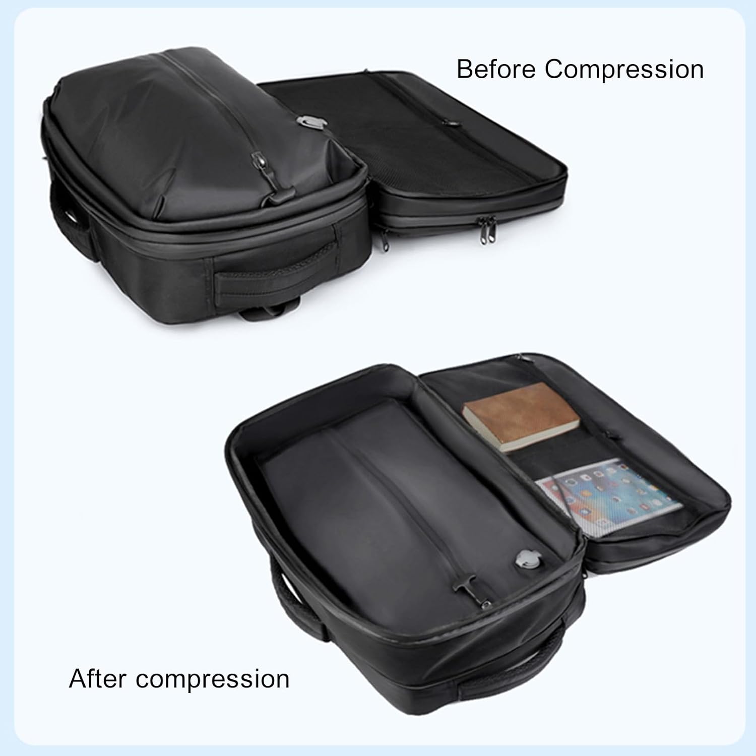 Rucsac Vacuum Compresie 36L-55L cu Pompa, Extensibil, Port Incarcare