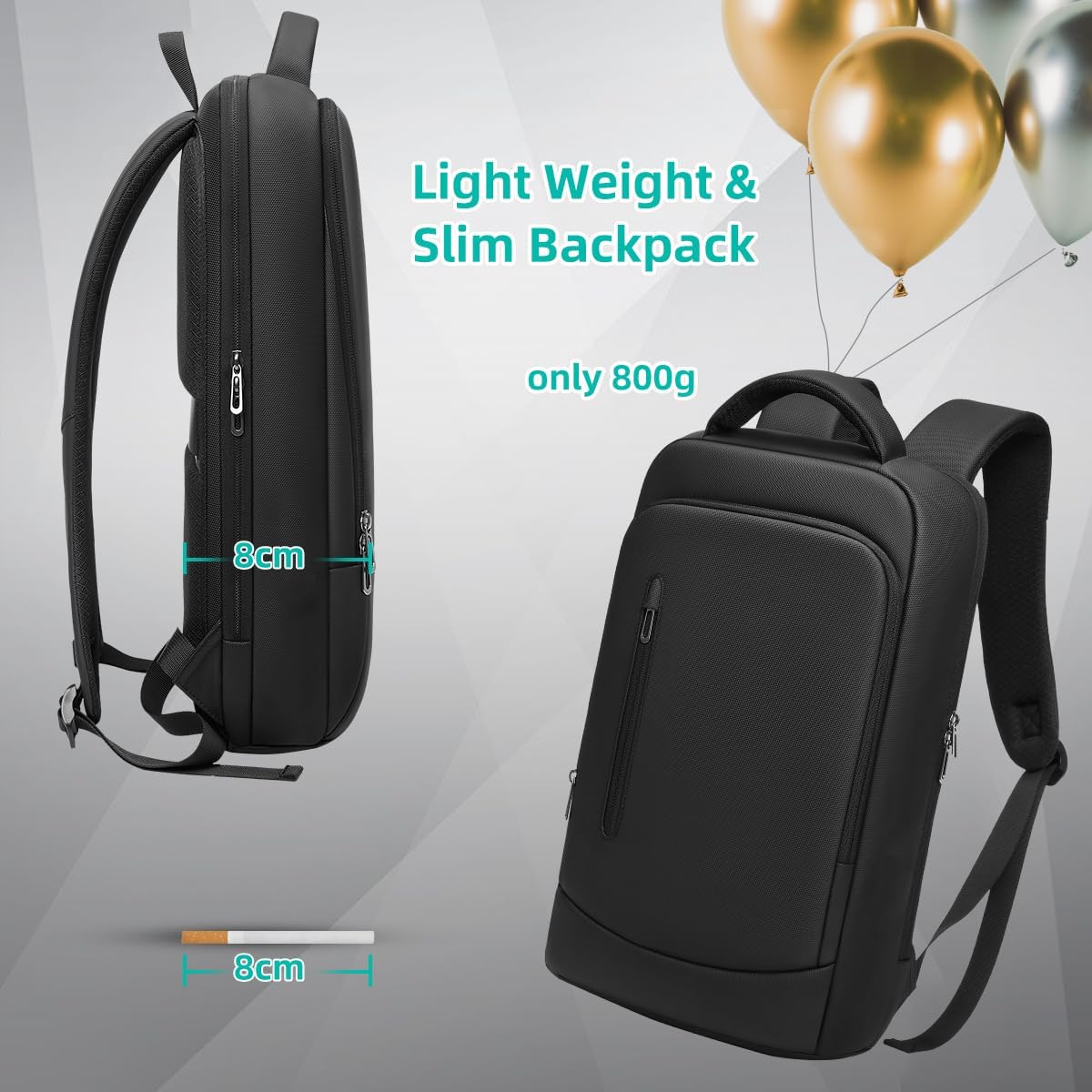 Rucsac Laptop Barbati 15.6" Business, Impermeabil, Negru