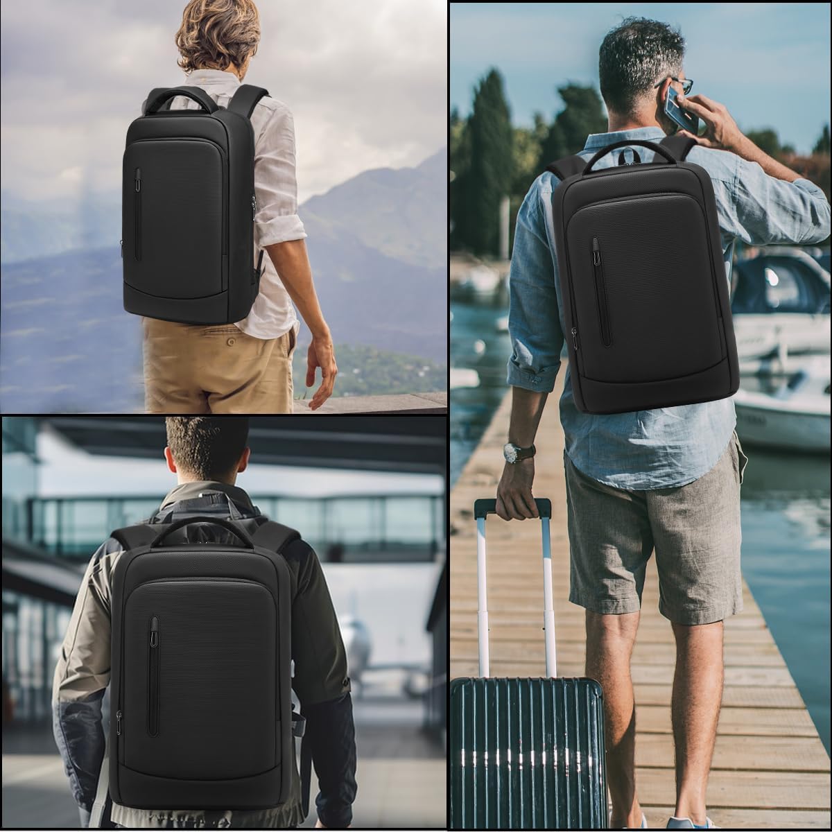 Rucsac Laptop Barbati 15.6" Business, Impermeabil, Negru