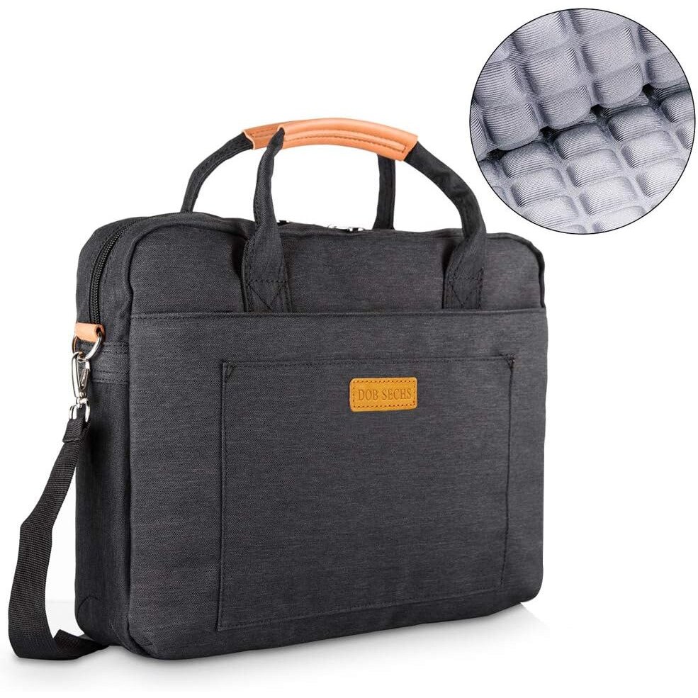 Geanta Laptop 15-15.6 Inch, Eleganta, Negru, Protectie Maxima