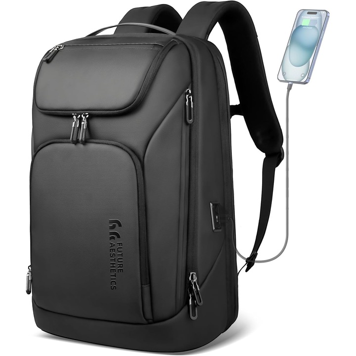 Rucsac Laptop Barbati 30L Impermeabil 17.3" cu Port USB