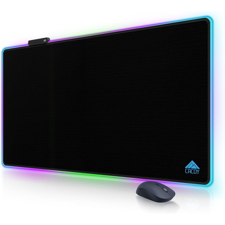 Mouse Pad Gaming XXL RGB 1100x600mm, 9 Moduri Lumina LED, Baza Anti-Alunecare