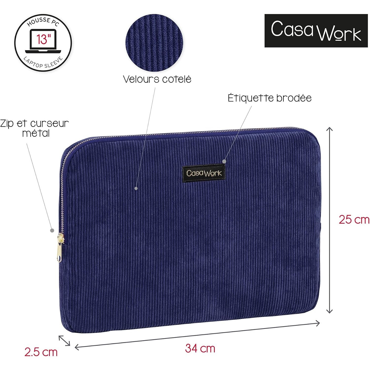 Husa Viquel Velvet Albastru pentru Laptop 13 inch