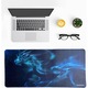 Подложка за мишка Gaming XL 60x30cm, Противоплъзгаща, Защита за бюро, Сребърен дракон