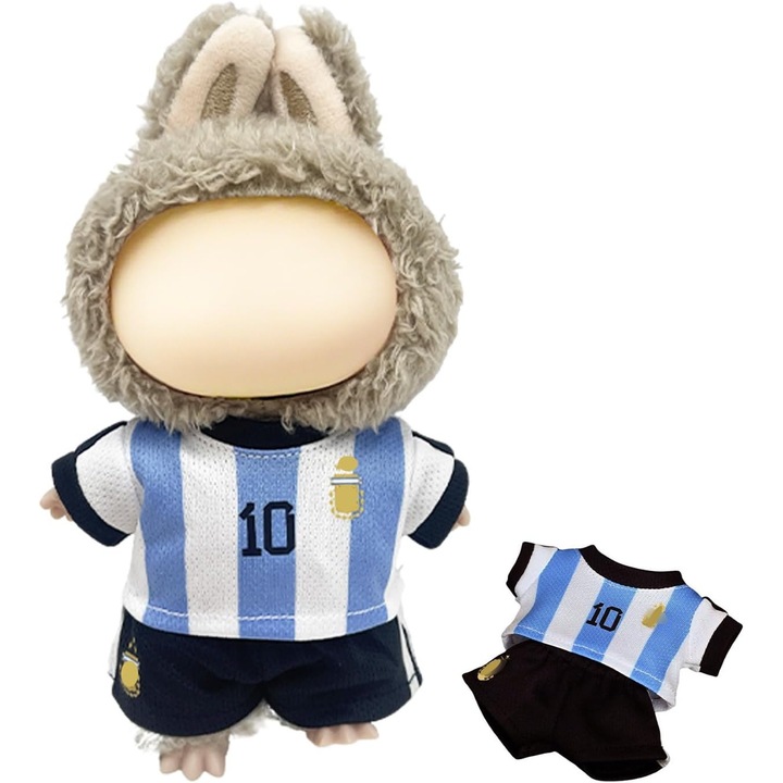 Set Groves Papusa 17 cm - 2 Piese Fotbal, Albastru