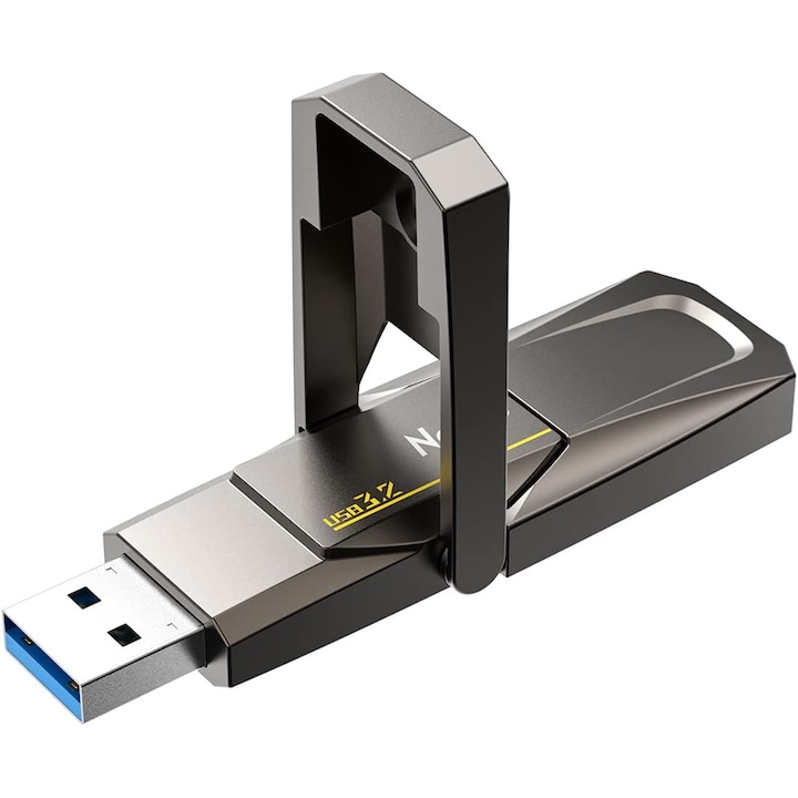 SSD Extern Netac US5, 128GB, USB-C & USB 3.2, 550MB/s, Portabil