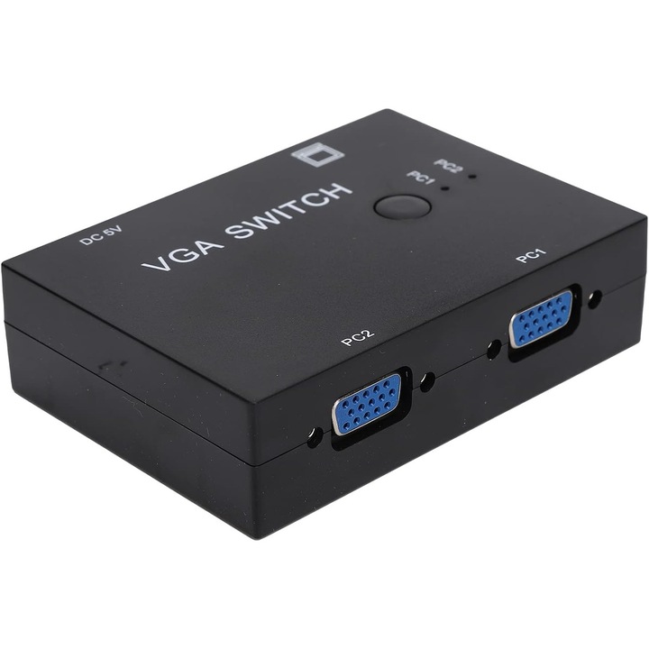 VGA kapcsoló 2 portos, 2 PC 1 monitorhoz, USB, Plug and Play