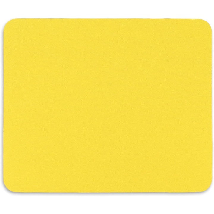 Mouse Pad Mic Galben 24x20 cm, Suprafata Neteda, Antiderapant
