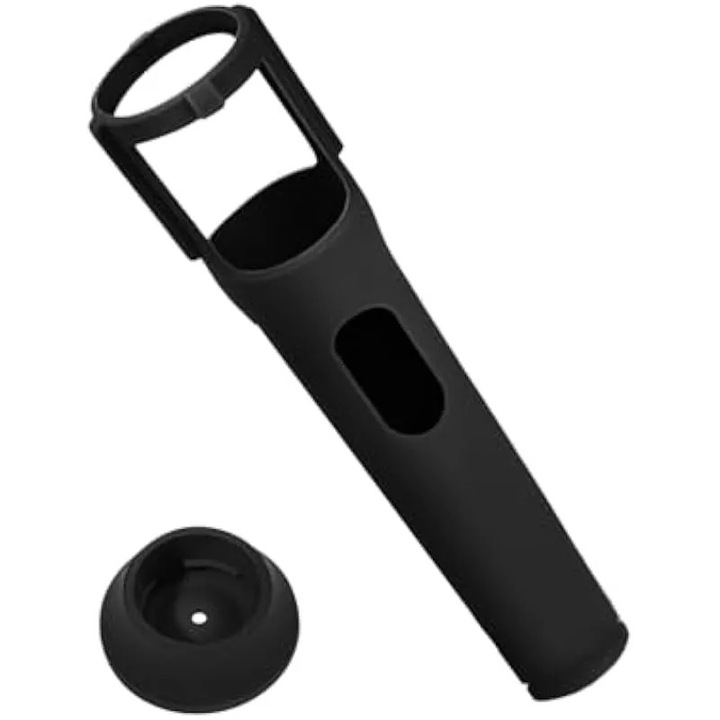 Szilikon tok mikrofonhoz, kompatibilis a JBL PartyBox-szal, kivágásokkal a gombokhoz és a töltőporthoz, tartóalappal, fekete, K0582-CJ-260825-4160