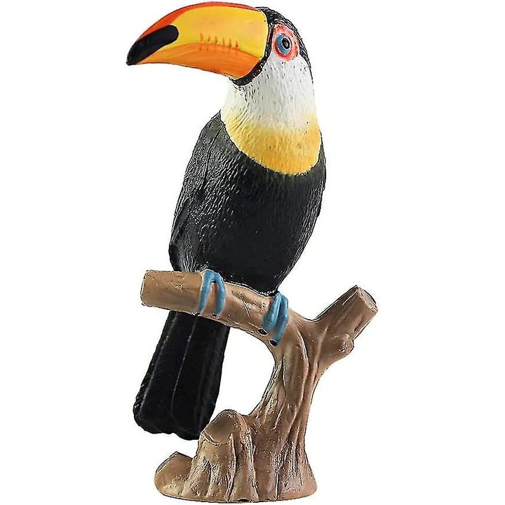 Figurina decorativa toucan PO-CJ-K0433-26-8-26-0720, din plastic, multicolor, 6 x 4 x 9.5 cm, 1 buc