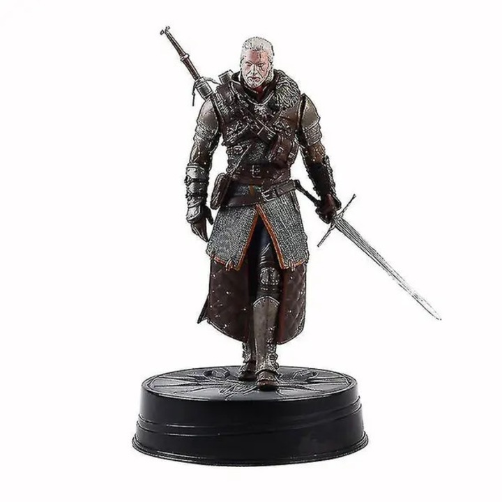 Figurina colectionabila Geralt of Rivia din The Witcher 3, PVC, 24 cm, multicolor