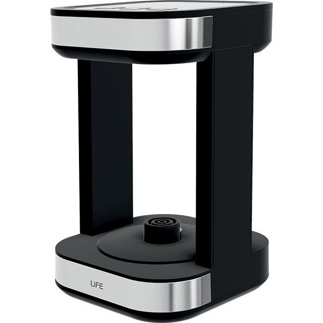 Ibrik electric Life Tabis 2 (221-0531), 400W, ibric detasabil din inox, capacitate 200 ml (pana la 4 cescute), 2 moduri de preparare Normal/Slow, senzor anti-revarsare si oprire automata, negru/argintiu