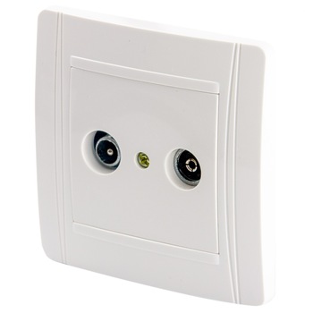 Priza TV / SAT LOHUIS seria N, Ingropat/ST, Alb Priza TV / SAT LOHUIS seria N, Ingropat/ST, Alb