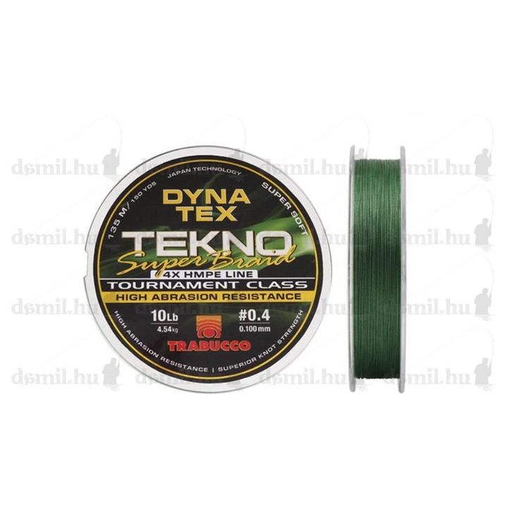Trabucco DYNA-TEX TEKNO SUPER BRAID 135m 0,165, fonott zsinór