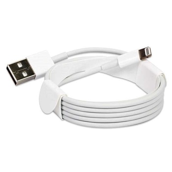 Cablu de date high quality Apple pentru iPhone cu conector lightning, lungime 3 m, alb Cablu de date high quality Apple pentru iPhone cu conector lightning, lungime 3 m, alb