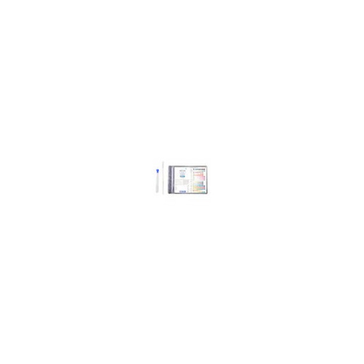 Kit teste apa K0206-260825-139, 16 in 1 pentru piscina/acvariu, detecteaza clor liber/total, pH, alcalinitate, duritate, acid cianuric si alti parametri, 100 teste, multicolor, include pipeta si tub de testare