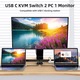 USB-C 2:1 KVM kapcsoló 4K@120Hz, 100W PD, 10Gbps